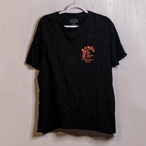 LCM International Men's Black and Orange Ramen T Shirt - XL